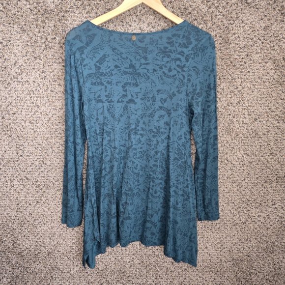 Soft Surroundings Top Womens Small Blue Timely Paisley Print Scoop Neck Tunic - Picture 7 of 7
